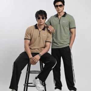 2 pcs China Fabric Zipper Polo (PS12)